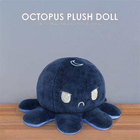 Cute Double Sided Flip Soft Reversible Octopus Plush Stuffed Animal