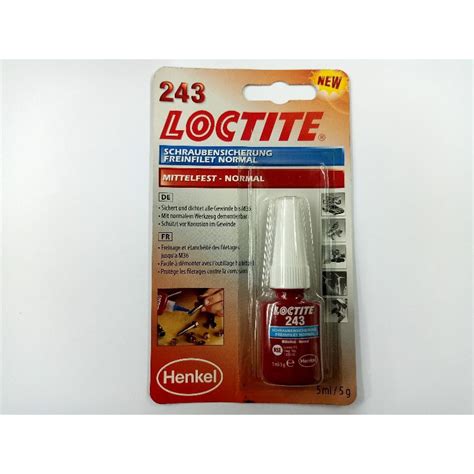 Loctitehenkel 243 Blue Strength Threadlocker 5ml5g Shopee Malaysia