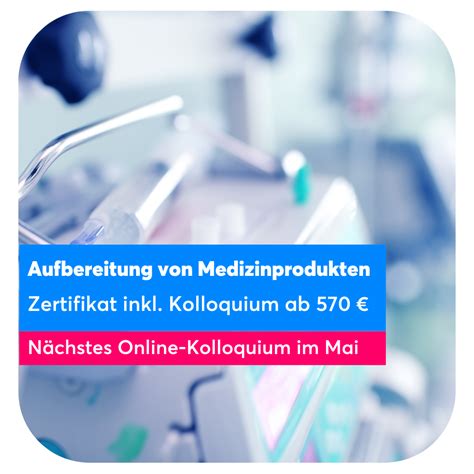 Abschlusskolloquium Aufbereitung Von Medizinprodukten Am 28 Mai 2024