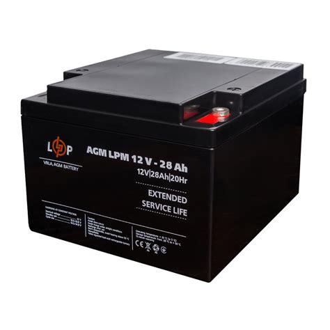 Аккумулятор AGM LPM 12V - 28 Ah под болт М5 Купить