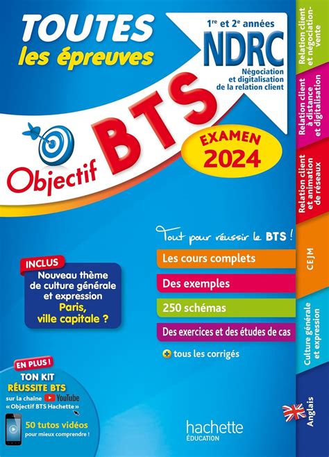 Objectif bts ndrc 1re et 2e années toutes les épreuves examen