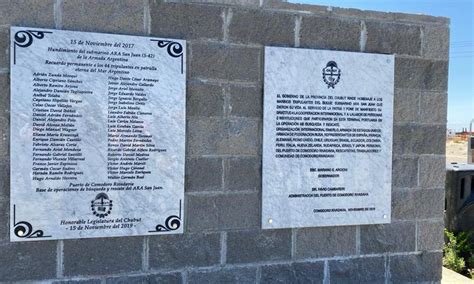 comodoro se realizo  homenaje  los tripulantes del ara san juan