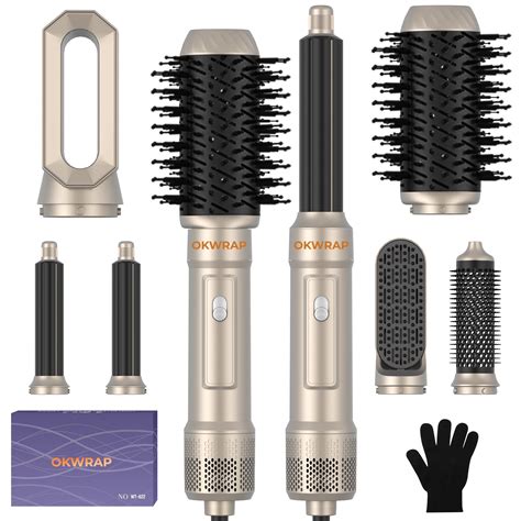 In ONE Blow Dryer Brush Curling Wand Hair Styling Tools Set Ionic Hot Air Brush Hair Dryer