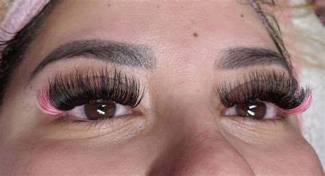 Mixed Length Pink Lash Extensions Lashbeepro