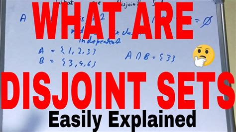 Disjoint Sets Examples What Are Disjoint Sets How To Find Disjoint Sets