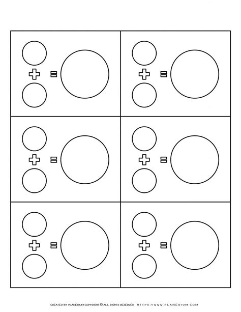 math equation addition template planerium