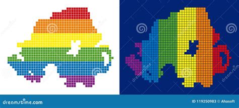 Mapa Punteado Pixel De Irlanda Del Norte Del Espectro Ilustraci N Del