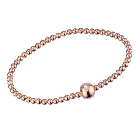 Materia Kugel Armband Damen Rosegold Armkette Silber Vergoldet