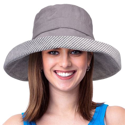 Bucket Sun Hat Cute Cap For Women Fashion Fold Up Brim Packable Summer Beach By Solaris