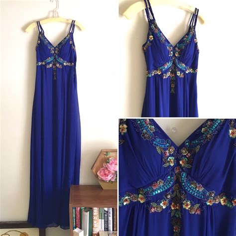 Sue Wong Nocturne Beaded Royal Blue Gown Gem