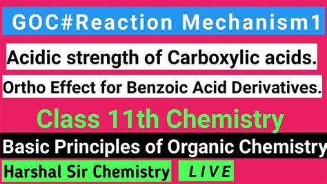 Acidic Strength Of Carboxylic Acids Ortho Effect Goc Th Th