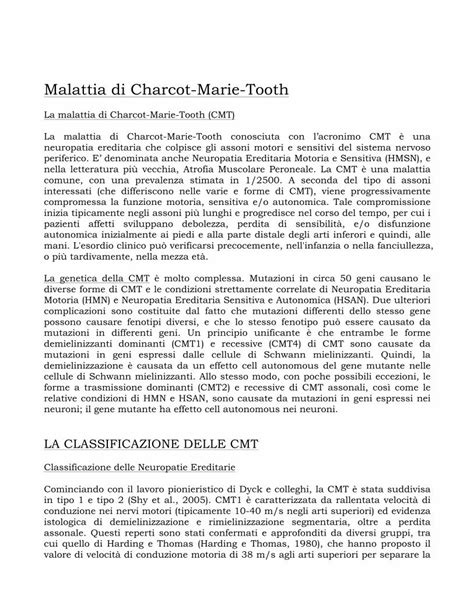 Pdf Malattia Di Charcot Marie Tooth Acmt Rete It Malattia Di