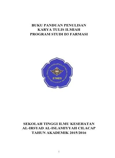 Buku Panduan Penulisan Karya Tulis Ilmiah Program Studi D Farmasi