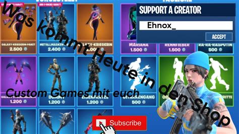 Heute Fortnite Live Heute Shopstream Custom Games Youtube