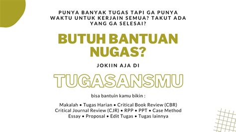 JASA PENGERJAAN MAKALAH JASA JOKI MAKALAH JASA PENGERJAAN TUGAS KULIAH