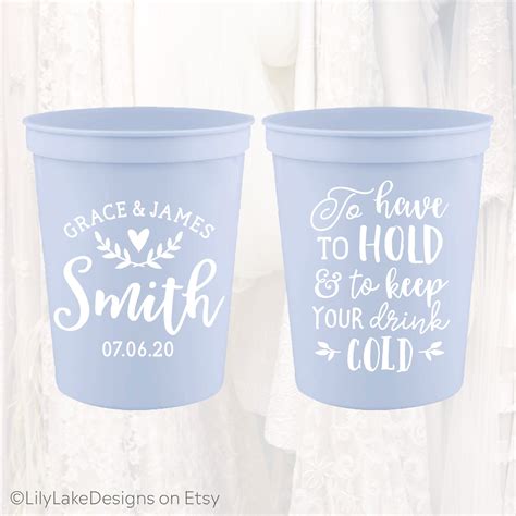 Custom Wedding Stadium Cups Kelsey Thomsen