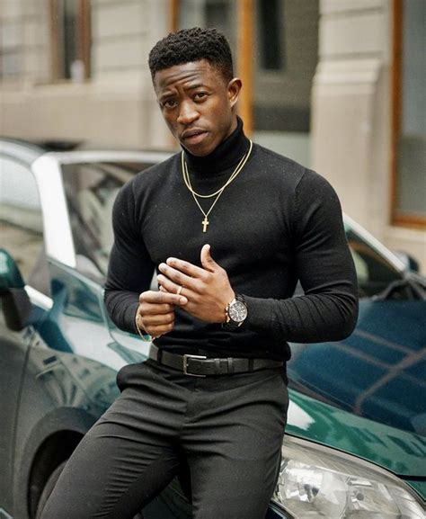 Pin By Dennis Simiyu On Gents Fashion Turtleneck Outfit Men Black