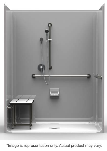 Ada Roll In Shower 63 X 37 Smooth Wall Look Careprodx