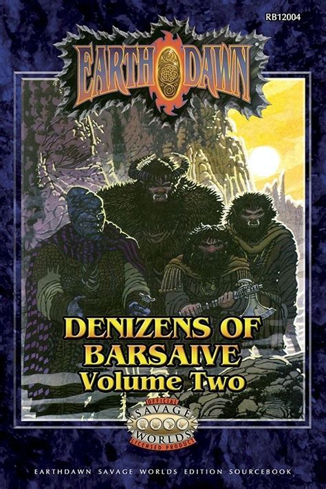 The Cover To Earth Dawn S Book Denizens Of Baksave Volume Two