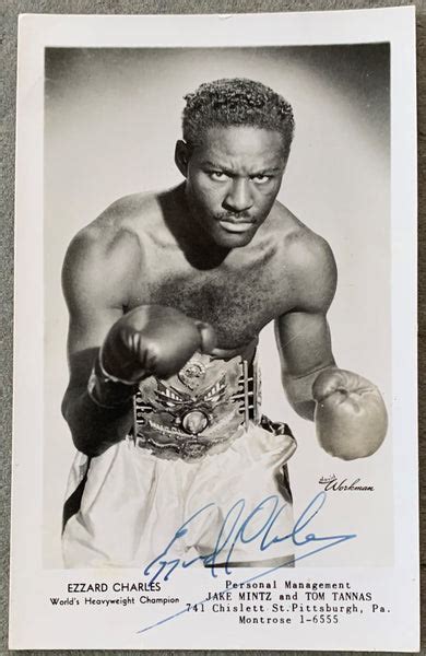 Charles Ezzard Signed Photo Postcard Psadna Jo Sports Inc