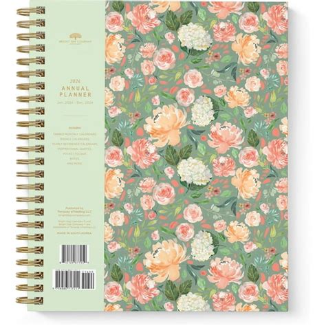 2024 Floral Annual Planner by Bright Day - Walmart.com