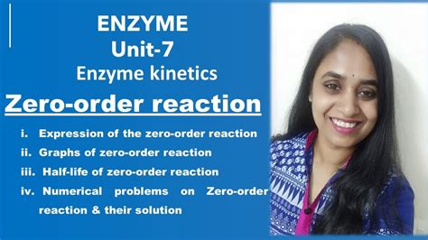 Zero Order Reaction Expression Graphs Half Life And Numerical Problems Enzyme Unit 7 Youtube