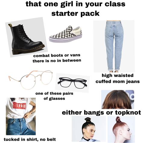 That One Girl In Your Class Starter Pack R Starterpacks Starter Packs Know Your Meme