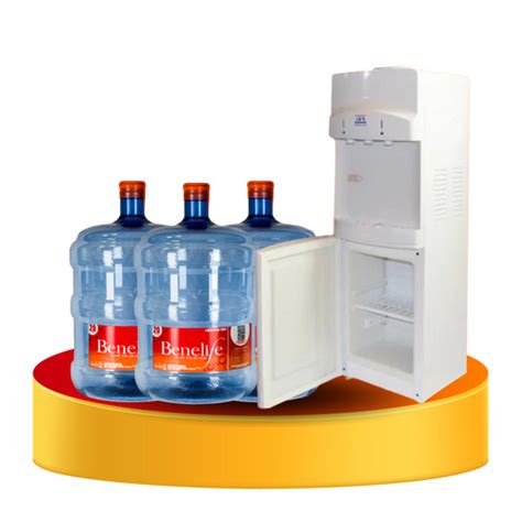 Frigobar Blanco Pedestal Compresor 3 Bidones De 20 Litros Agua