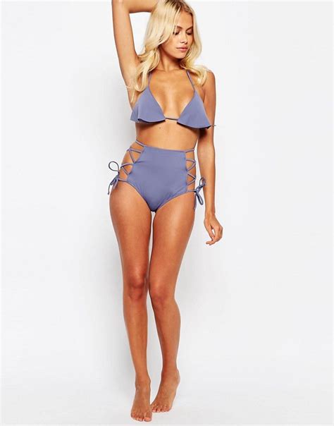 Asos Floaty Frill Triangle Bikini Top At Asos