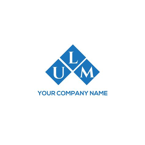 Ulm Letter Logo Design On White Background Ulm Creative Initials