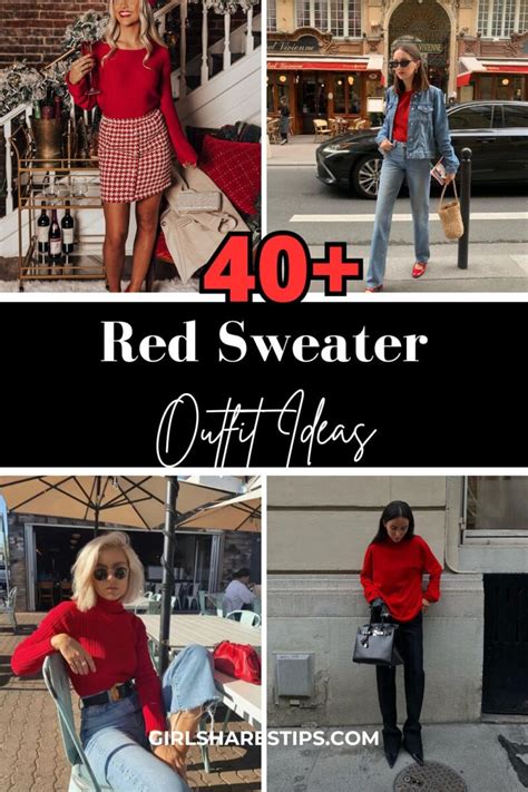40 Stylish Red Sweater Outfit Ideas For Holiday Date Night Work And