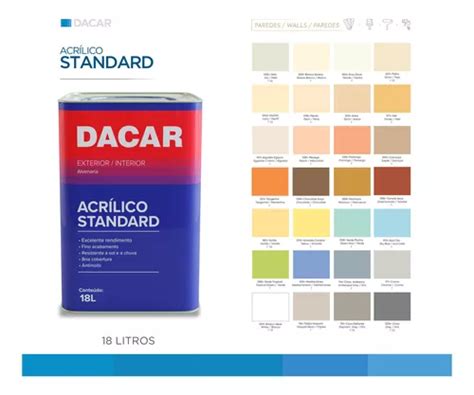 Tinta Acr Lica Fosca Standard Marfim L Dacar Frete Gr Tis