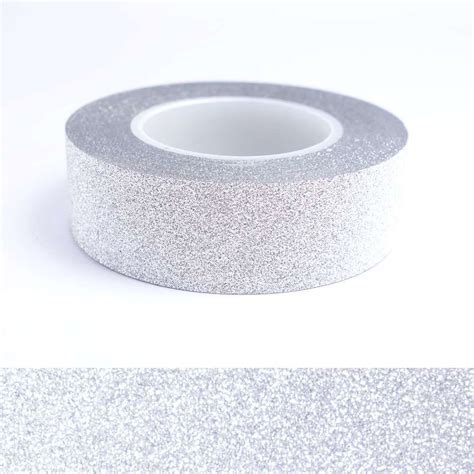 Masking tape pailleté glitter argenté Washi Papier washi Adhésif