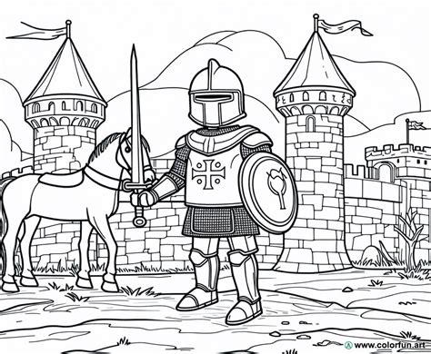 Coloriage De Playmobil Chevalier Colorier T L Charger Ou