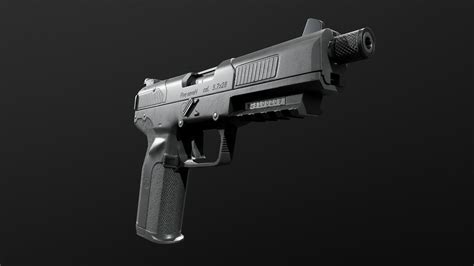 3d Model Fn Five Seven Mk2 Handgun Vr Ar Low Poly Cgtrader