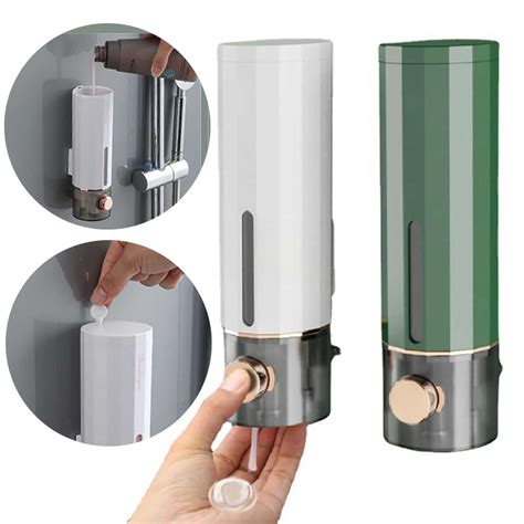 Duaonets Soap Dispenser Wall Mount Shampoo Shower Gel Storage Bathroom Manual Kitchen Essentials