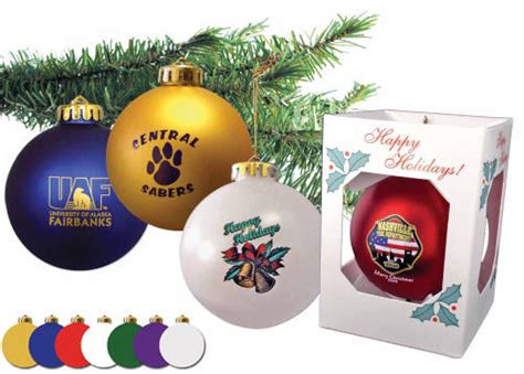 Corporate Christmas Ornaments - Custom Imprinted with Company Logo