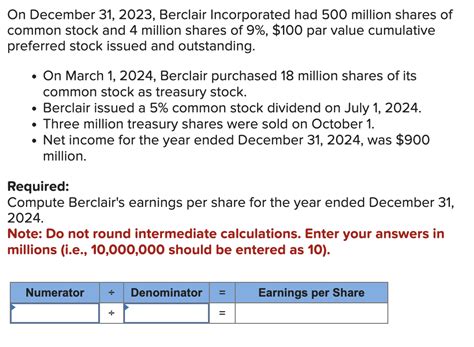 Solved On December 31 2023 Berclair Incorporated Had 500 Chegg