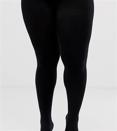 Asos Curve Curve Super Stretch New Improved Fit 90 Denier Black Tights