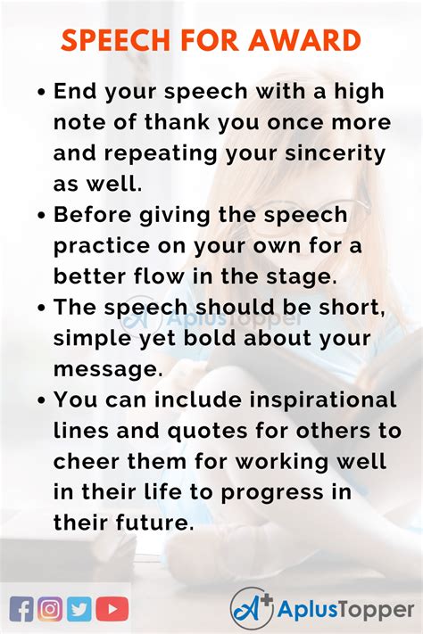 Short Thank You Speech For Receiving An Award Coverletterpedia