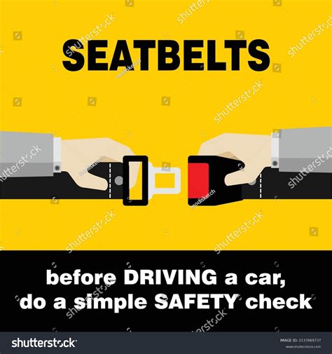 Seatbelts Before Driving Car Do Simple Stock Vector Royalty Free