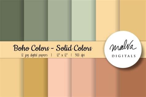 Fall Boho Solid Colors Graphic By Malvadigitals · Creative Fabrica