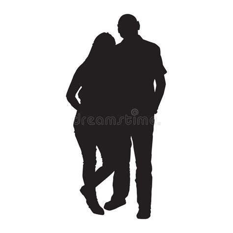 Couple Silhouette Isolated On White Background Silhouettes Of Man And