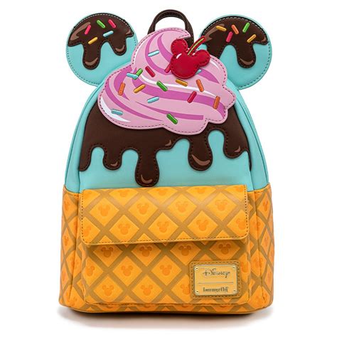 Disney Loungefly Mini Backpack Mickey And Minnie Mouse Sweets Ice Cream