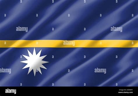 Gr Fico De La Bandera Ondulada De La Seda De Nauru Wavy Nauruan