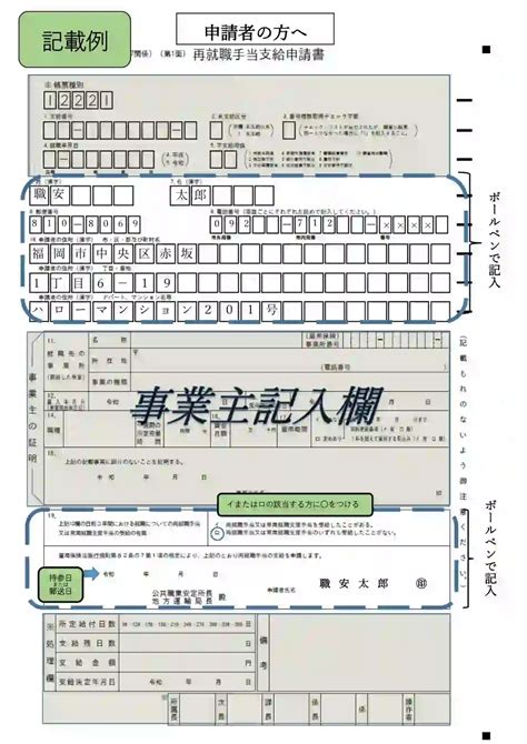 再就職手当支給申請書の書き方は？記入例や記入ミスした場合の対応を紹介