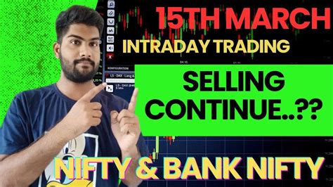 Selling Market Nifty And Bank Nifty Intraday Trading Analysis 15th March