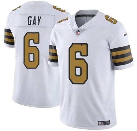 Men S New Orleans Saints Willie Gay White Color Rush Limited