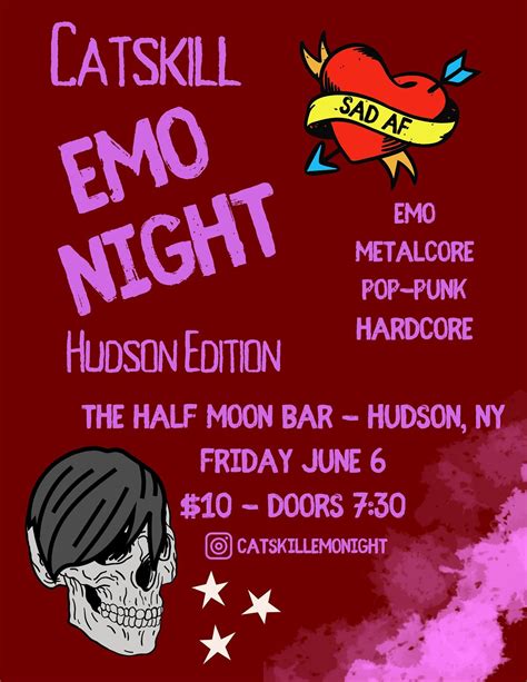 EMO NIGHT at The Half Moon , Hudson on 6th June, 2025