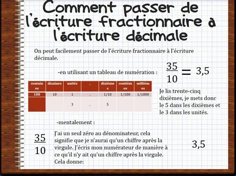 Passer De L Criture Fractionnaire Aux Nombres D Cimaux Vid O Dailymotion